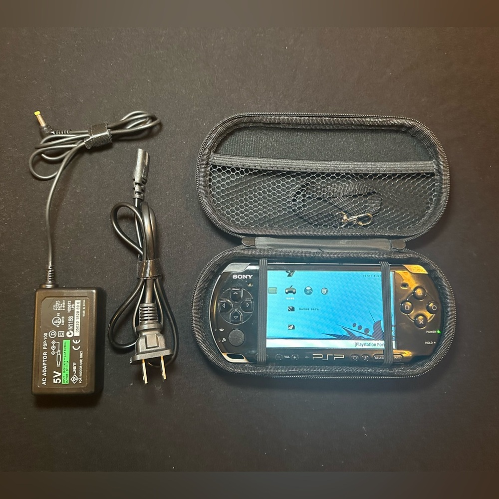 Sony PSP with Black and Blue Design